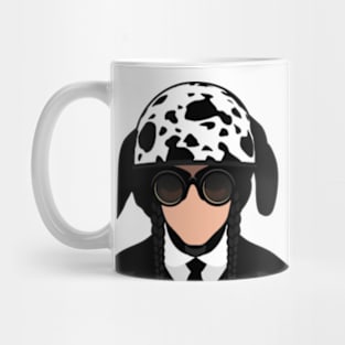 Wednesday Addams With Dalmatian Helmet Mug